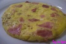Omelette chalote jambon