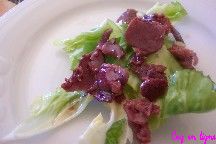 Salade  Scarole  aux gsiers de canard confits